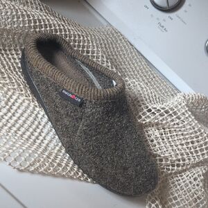 Haflinger Brown Wool Slippers